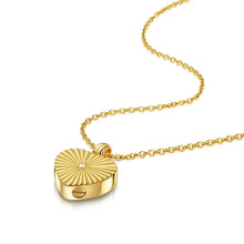 Load image into Gallery viewer, Sunbeam Crystal Heart Urn - Gold
