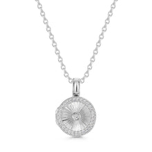 Load image into Gallery viewer, Sunbeam Crystal Halo Locket Silver
