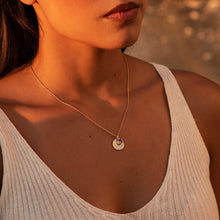 Load image into Gallery viewer, Swarovski® Birthstone Disc Necklace – Gold
