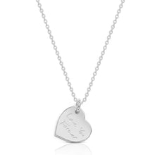 Load image into Gallery viewer, Drop Heart Handwriting Necklace - Silver
