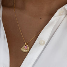 Load image into Gallery viewer, Swarovski® Birthstone Heart Necklace – Gold
