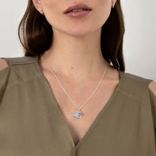 Load image into Gallery viewer, Swarovski® Birthstone Heart Necklace – Silver
