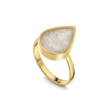Load image into Gallery viewer, Teardrop Ashes Resin Ring - Gold
