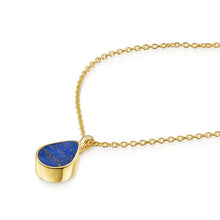 Load image into Gallery viewer, Teardrop Lapis Ashes Urn Necklace - Gold
