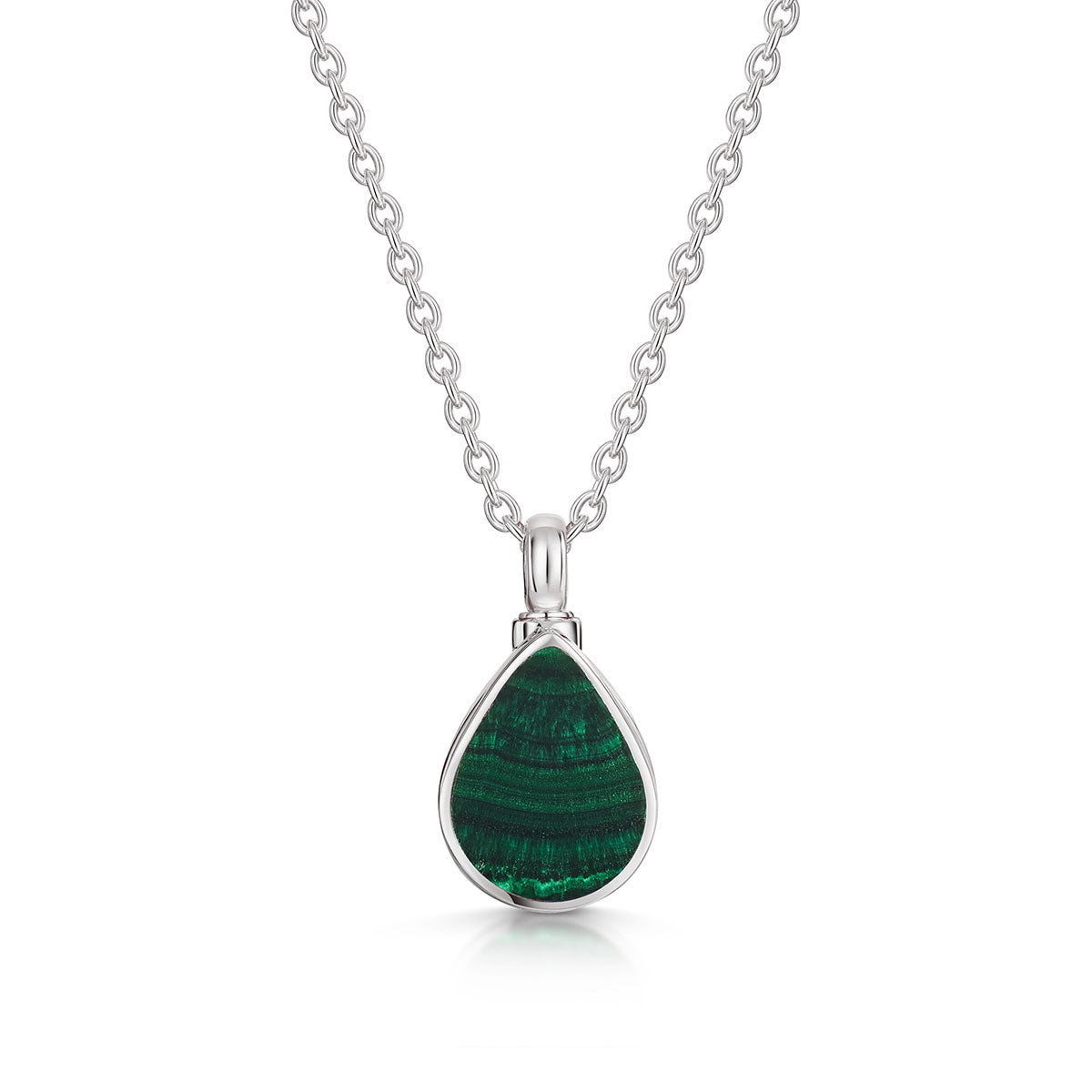 Teardrop Malachite Ashes Urn Necklace