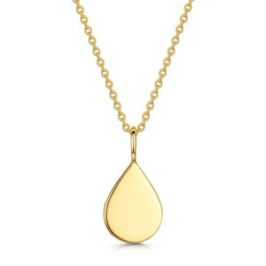 Teardrop Ashes Resin Pendant - Gold
