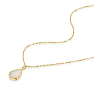 Teardrop Ashes Resin Pendant - Gold