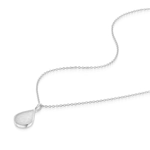 Teardrop Ashes Resin Pendant - Silver