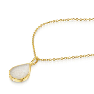Teardrop Ashes Resin Pendant - Gold