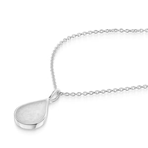 Teardrop Ashes Resin Pendant - Silver