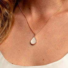 Load image into Gallery viewer, Teardrop Ashes Resin Pendant - Rose Gold
