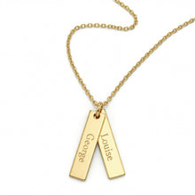 Load image into Gallery viewer, Twin Tag Personalised Necklace - Gold
