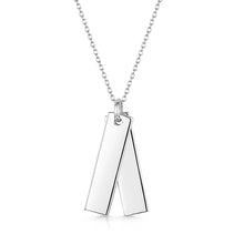 Load image into Gallery viewer, Twin Tag Personalised Necklace - Silver
