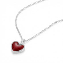 Load image into Gallery viewer, Vintage Resin Heart Necklace - Silver
