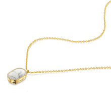 Load image into Gallery viewer, Small Howlite Dog Tag Locket - Gold

