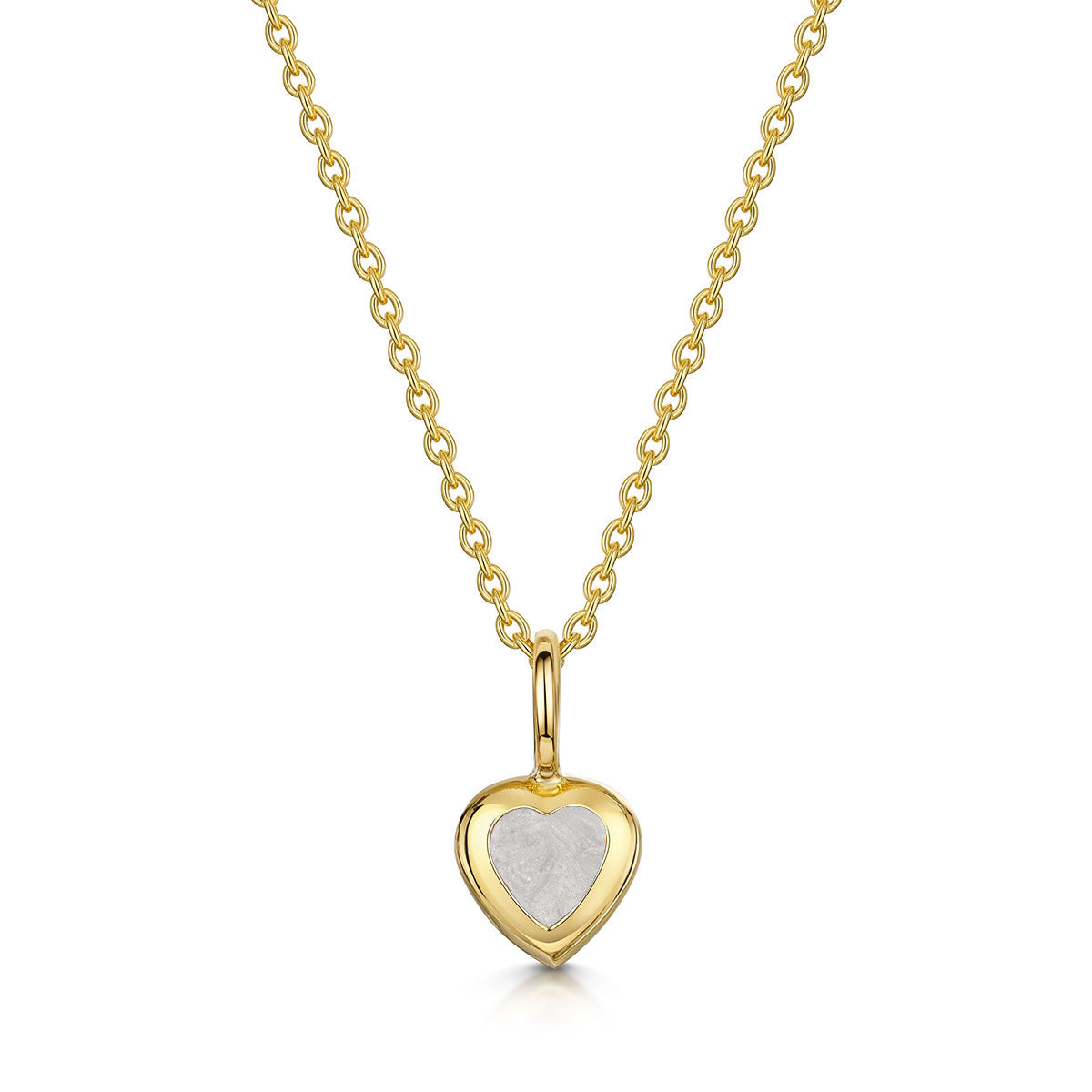 Little Heart Ashes Resin Pendant - Gold