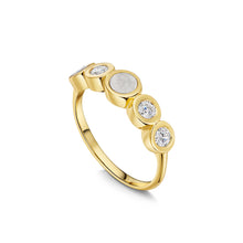 Load image into Gallery viewer, Crystal-Chain Ashes Resin Ring Gold
