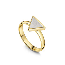 Load image into Gallery viewer, Triangular Ashes Resin Ring - Gold
