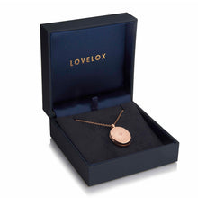 Load image into Gallery viewer, Large Rose Gold Oval Locket With Clear Crystal
