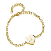 Load image into Gallery viewer, Heart Bracelet - Solid 14k Gold
