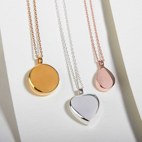 Heart Urn Ashes Necklace – Silver