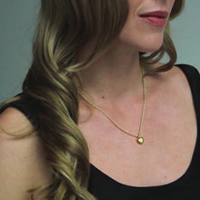 Load and play video in Gallery viewer, Tiny Crystal Heart Urn Ashes Necklace – Gold
