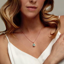 Load image into Gallery viewer, Teardrop Malachite Ashes Urn Necklace - Rose Gold
