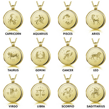 Load image into Gallery viewer, Zodiac Round Locket – Gold

