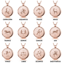 Load image into Gallery viewer, Zodiac Round Locket – Rose Gold

