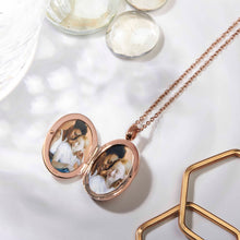 Load image into Gallery viewer, Large Oval Scroll Rose Gold Locket
