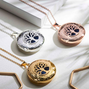 Large Tree of Life Personalised Locket – Rose Gold