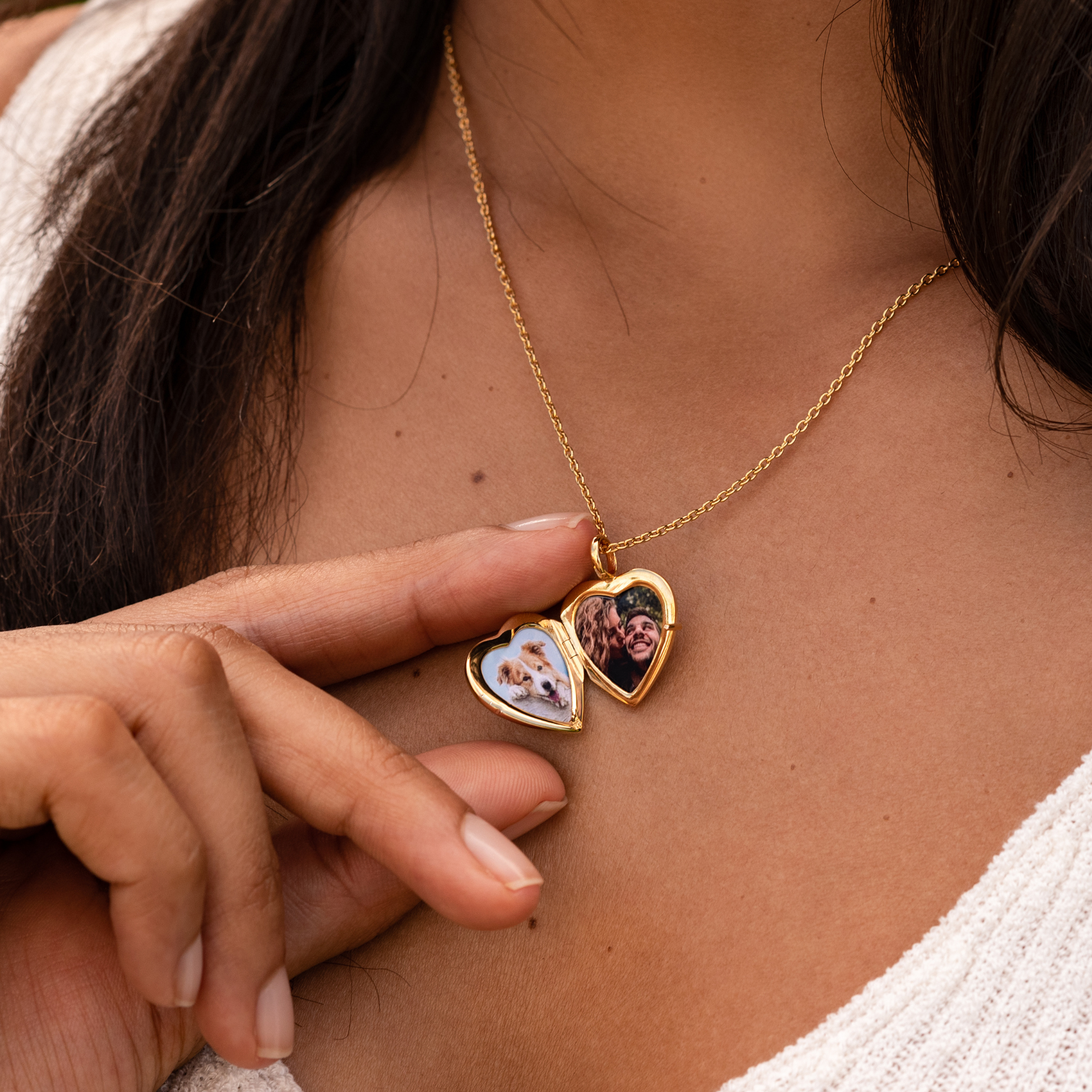 Heart Personalised Gold Locket