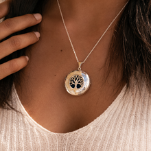 Load image into Gallery viewer, Large Tree of Life Personalised Locket – Silver
