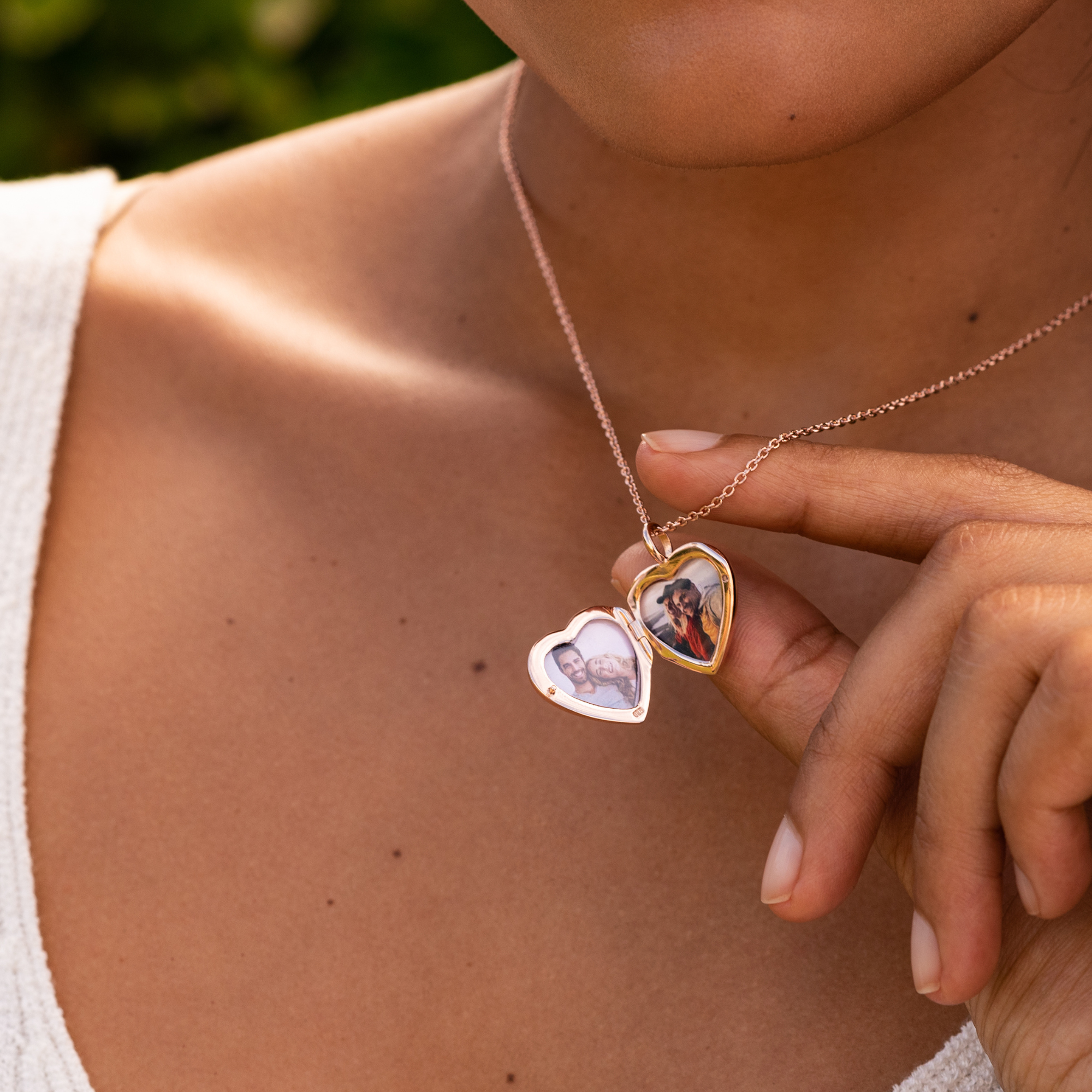 Heart Personalised Locket Rose Gold