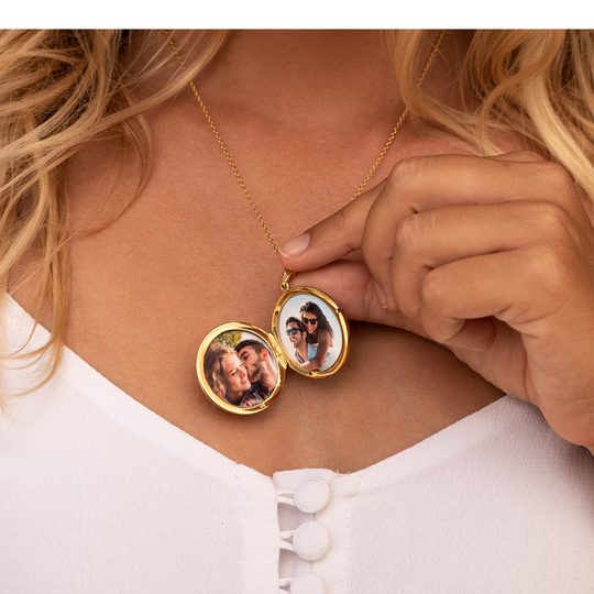 Large Tree of Life Personalised Locket – Gold