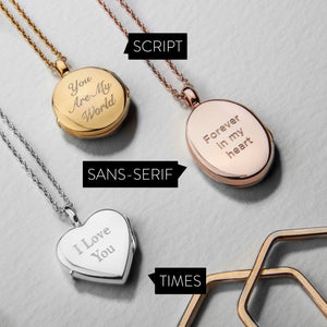 4 Photo Personalised Oval Locket – Rose Gold