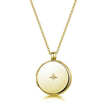 Load image into Gallery viewer, Diamond Round Engraved Locket – Gold
