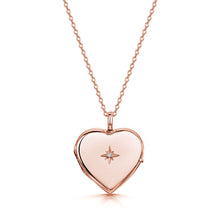 Load image into Gallery viewer, Diamond Set Personalised Heart Locket – Rose Gold
