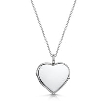 Load image into Gallery viewer, Heart Personalised Silver Locket
