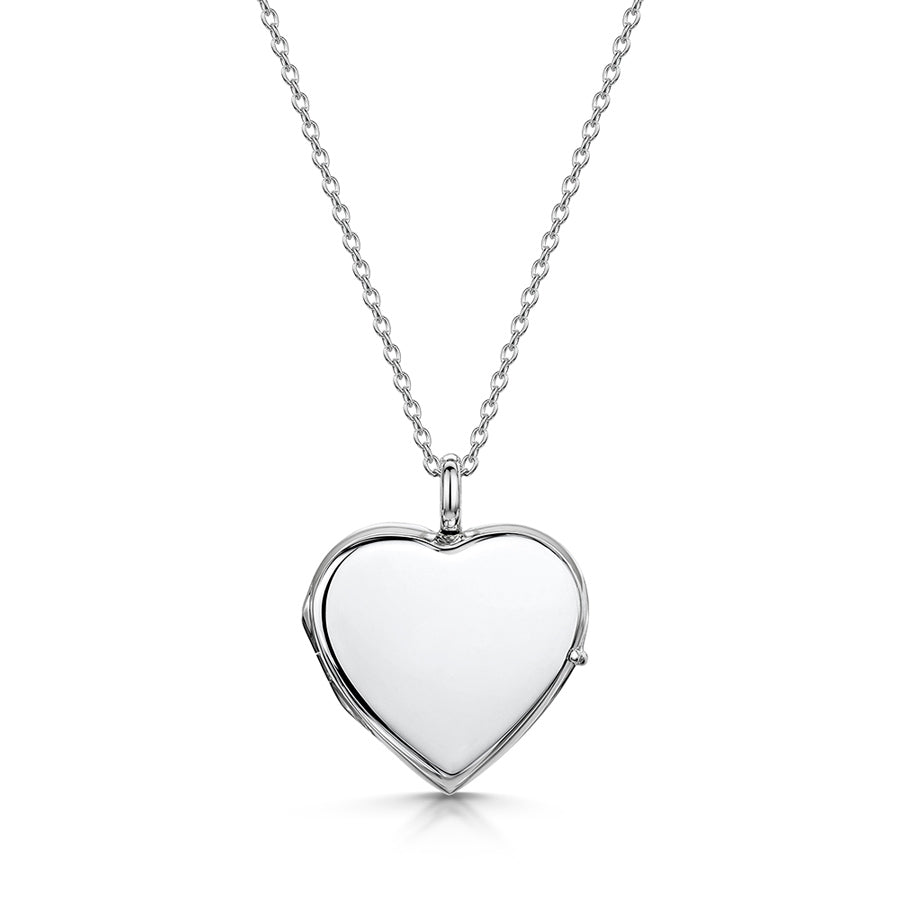 Sterling silver locket necklace deals