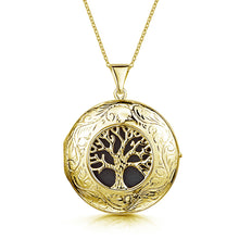 Load image into Gallery viewer, Large Tree of Life Personalised Locket – Gold
