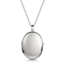 Load image into Gallery viewer, 4 Photo Personalised Oval Locket – Silver
