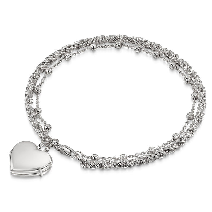 ORLA silver heart locket bracelet