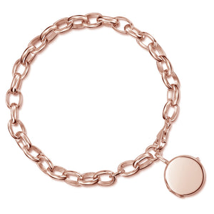 Links Round Locket Bracelet – Rose Gold