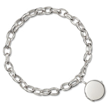 Load image into Gallery viewer, Links Round Locket Bracelet – Silver
