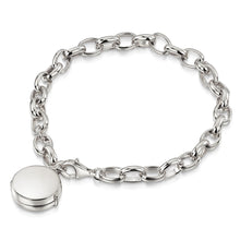 Load image into Gallery viewer, Links Round Locket Bracelet – Silver

