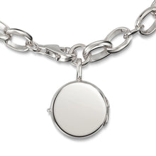 Load image into Gallery viewer, Links Round Locket Bracelet – Silver
