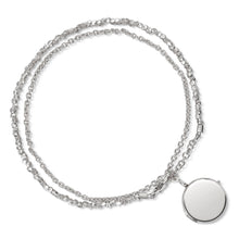 Load image into Gallery viewer, Silver Nugget Round Locket Bracelet
