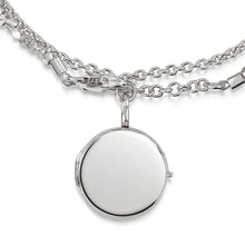 Load image into Gallery viewer, Silver Nugget Round Locket Bracelet
