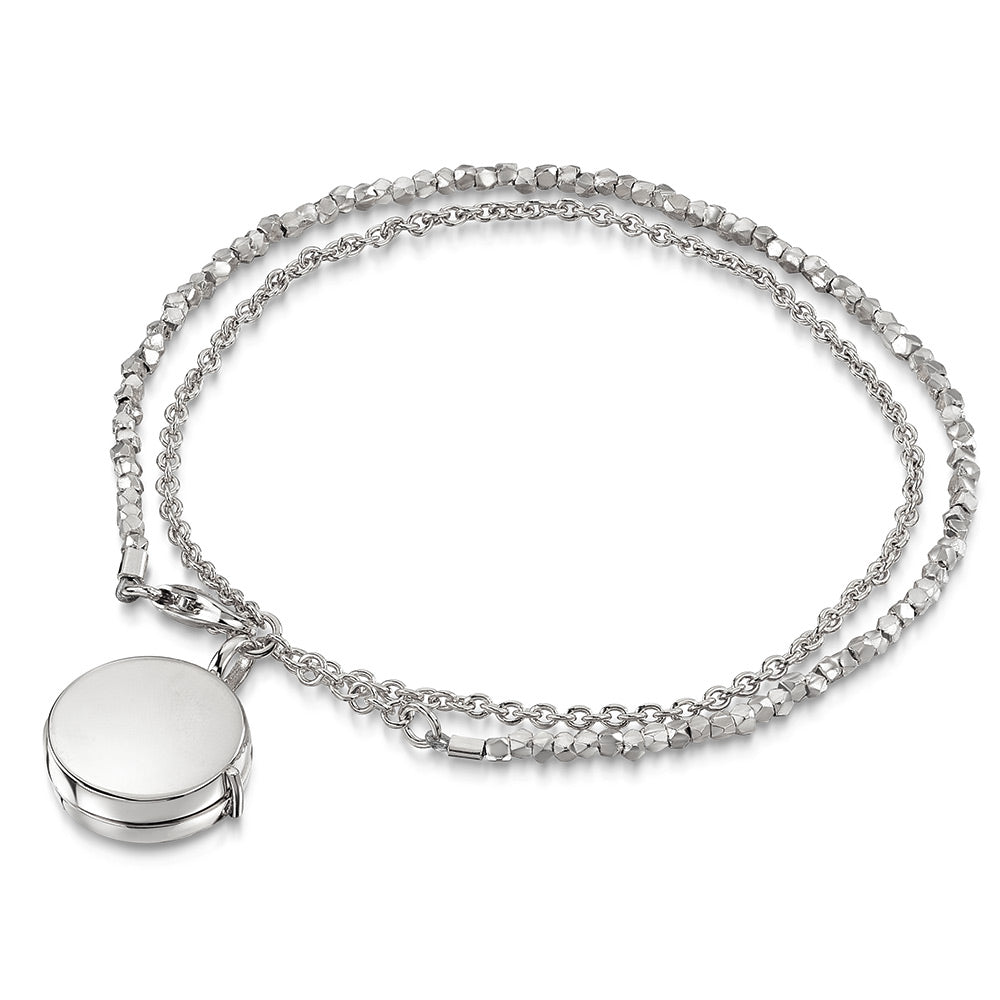 Nugget Round Locket Bracelet